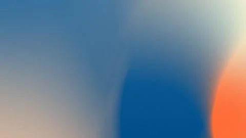 Gradient blend of blue and orange hues with smooth curves. Seamless loop 動画素材 309956149