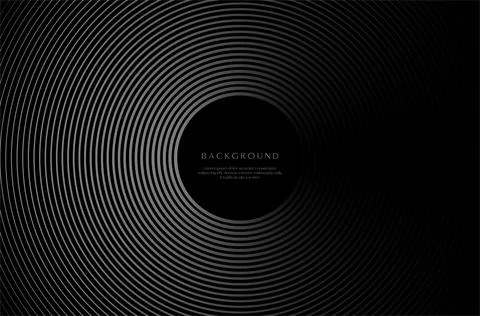 Gradient blend line circle abstract background. Monochrome lines round design. Stock Illustration