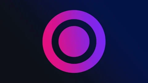 Gradient blue and red circles pattern Stock Footage 202044319