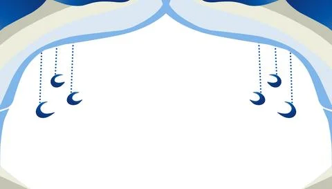 Gradient blue coloured ramadan theme mosque dome background and crescent mo.. Stock Illustration