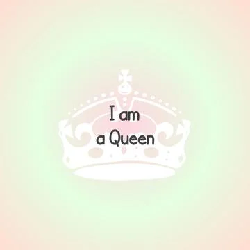 Gradient blue with crown illustration for web and phone wallpaper Stockillustratie