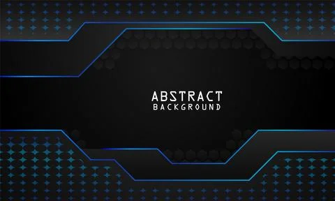 Gradient blue dark tech futuristic template background design Stock Illustration