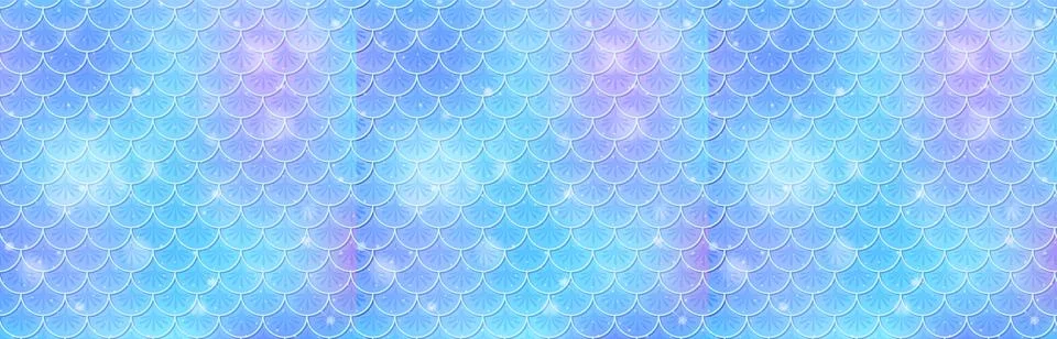 Gradient Blue Fish Scales Pattern 스톡 일러스트