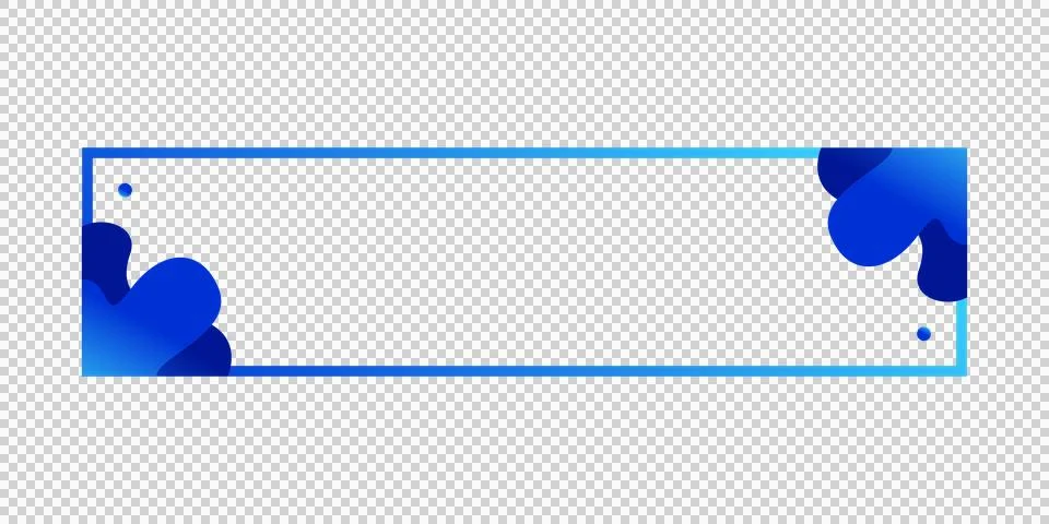 Gradient blue frame and border horizontal banner graphic Stock Illustration