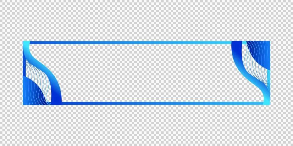 Gradient blue frame and border horizontal banner vector Stock Illustration