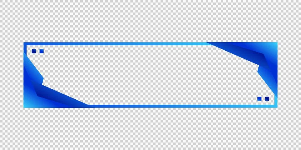 Gradient blue frame and border horizontal banner design Stock Illustration