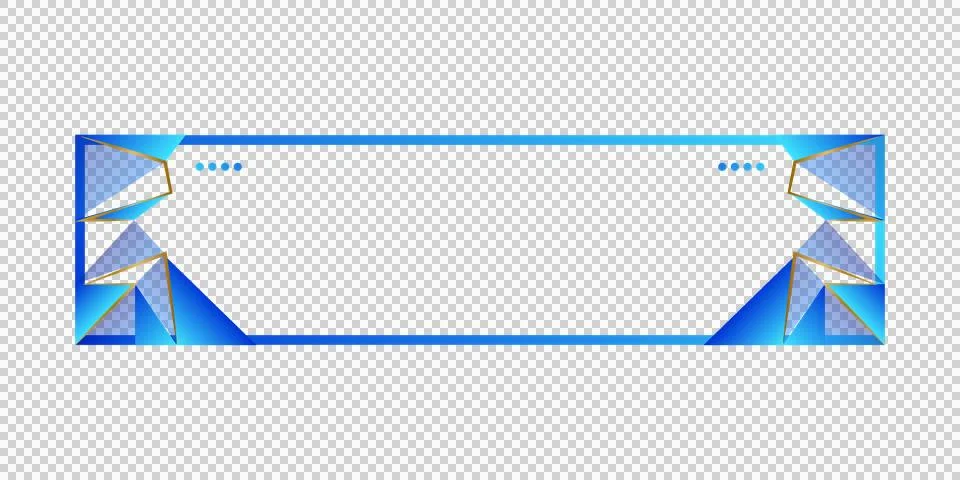Gradient blue frame and border horizontal banner template Stock Illustration