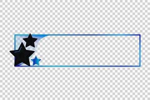 Gradient blue frame and border with stars shape horizontal banner concept Stock Illustration