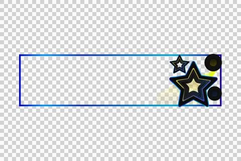 Gradient blue frame and border with stars shape horizontal banner decoration イラスト素材