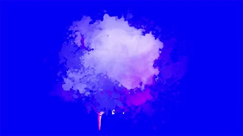 Gradient Blue Ink Splatter Animation. Abstract Ink Brush Strokes.  Stock Footage 219430855