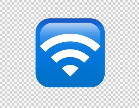Gradient blue internet wireless WIFI button square icon Stock Illustration