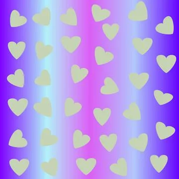 Gradient blue, neon, pink with white heart for wallpaper or theme background Stockillustratie