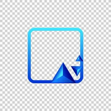 Gradient blue photo profile badge frame vector Stock Illustration
