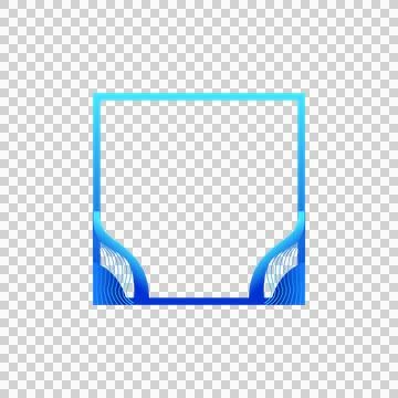 Gradient blue photo profile frame decoration template vector Stock Illustration