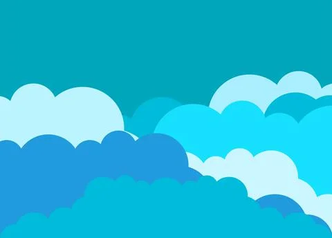 Gradient blue sky background design vector Stock Illustration