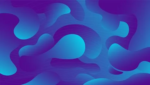 Gradient blue water drop wave colorful background with curve shape and line Illustrazione stock