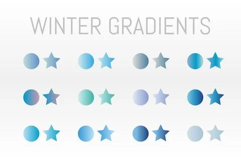 Gradient blue winter wallpaper element vector background. mesh backdrop Illustrazione stock