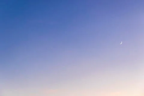 Gradient blue-yellow background of evening sky Stock Photos