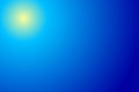 Gradient blue yellow, sun and sky, large dimension Stock Illustration