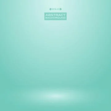Gradient of blur turquoise green mint color background studio. Stock-Illustration