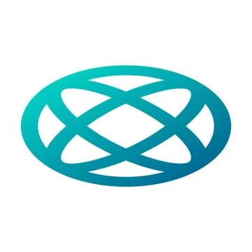 Gradient brand sign icon, isometric style Stockillustratie