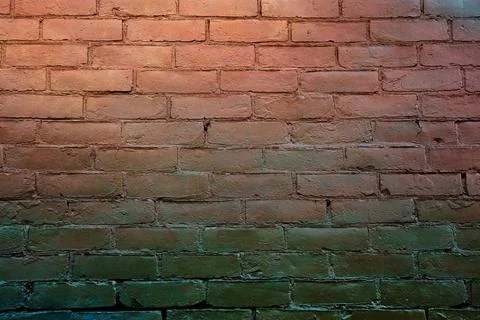 Gradient brick wall pattern texture background city style graphic orange and Stock-Fotos