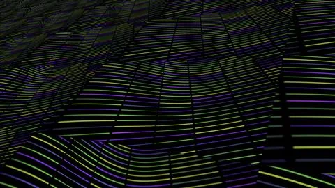 Gradient bright color led illuminated mosaic plaid pattern. Animation. Distorted Stockillustratie