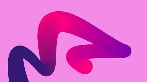 Gradient Brush Stroke on Pink Background 스톡 일러스트