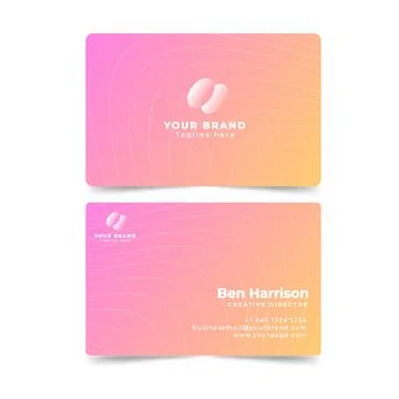 Gradient business card Stock Illustration