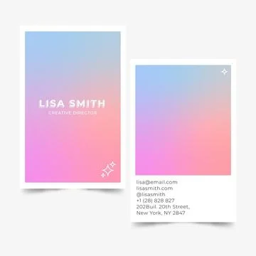 Gradient business cards template Stock Illustration