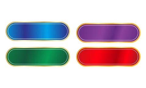 Gradient Button And Label Frame Set For Web And App Interface Stock Illustration