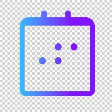 Gradient Calendar icon PNG Stock Illustration