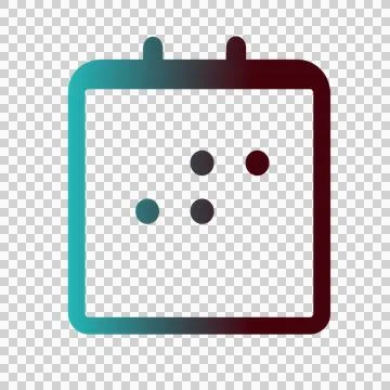 Gradient Calendar icon PNG Stock Illustration