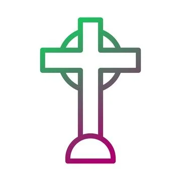 Gradient Celtic Cross Symbol Vector Illustration Ilustración de archivo