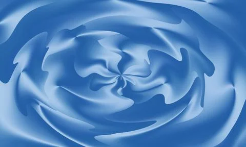 Gradient Cerulean Blue 3D flower-like spiral illustration for background Stock Illustration