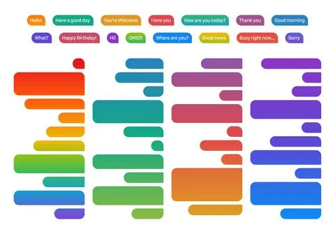 Gradient chat bubbles Stock Illustration