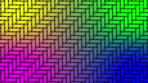 Gradient Checkerboard Pattern Transition with Colorful Abstract Shapes Duri.. Stock Footage 341720526