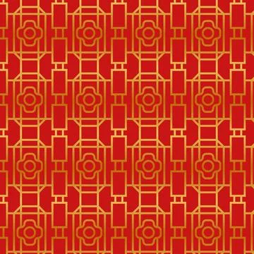Gradient chinese pattern design Illustrazione stock