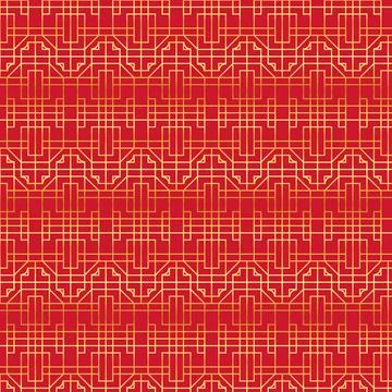 Gradient chinese pattern illustration 스톡 일러스트