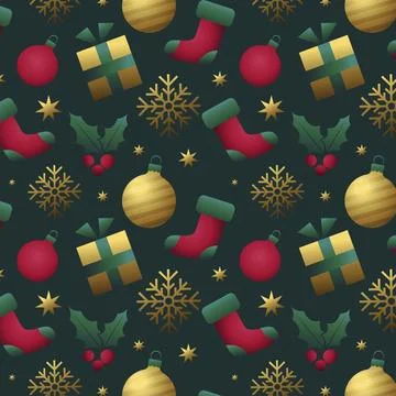 Gradient christmas pattern design 스톡 일러스트