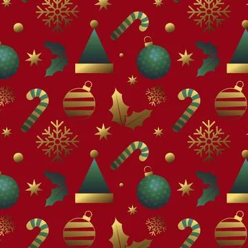Gradient christmas pattern design Stockillustratie