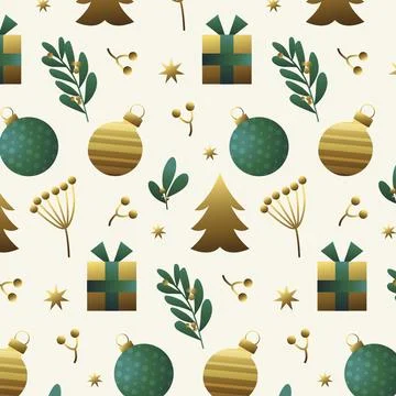 Gradient christmas pattern design Illustrazione stock