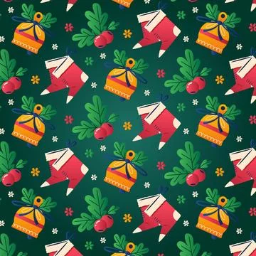 Gradient christmas pattern design Stockillustratie