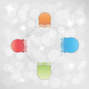 Gradient circle arrows with bubbles Stock-Illustration