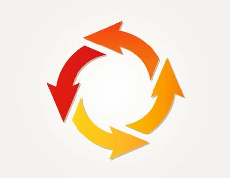 Gradient circle arrows Illustrazione stock