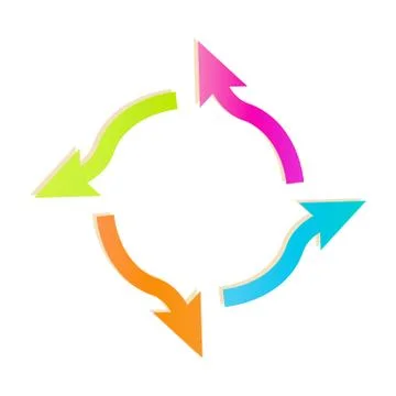 Gradient circle arrows Stock Illustration