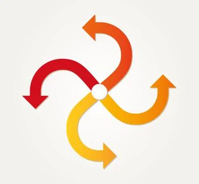 Gradient circle arrows Stock Illustration