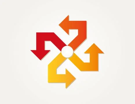 Gradient circle arrows Stock Illustration