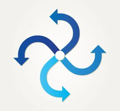 Gradient circle arrows Illustrazione stock