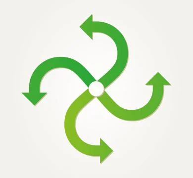 Gradient circle arrows Stock Illustration